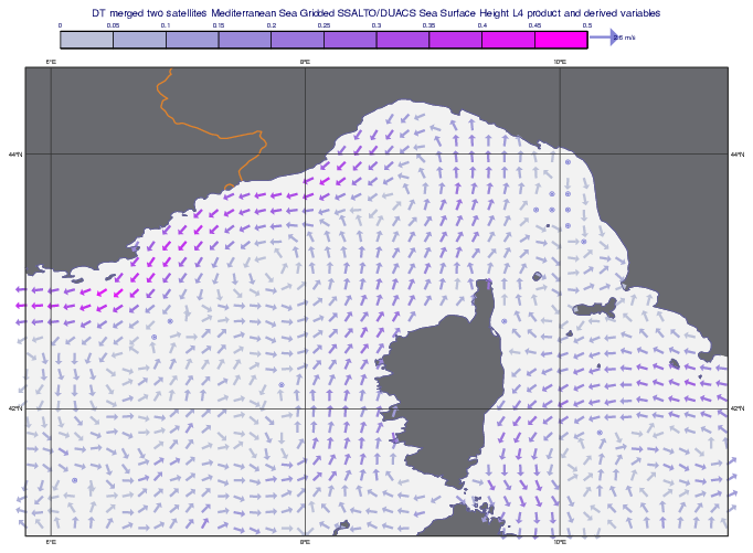 NetCDF - Sea Currents with Fix-sized Vectors