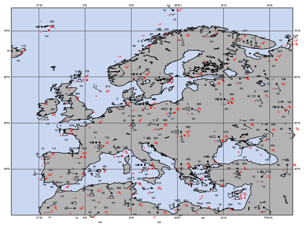 BUFR - SYNOP Map