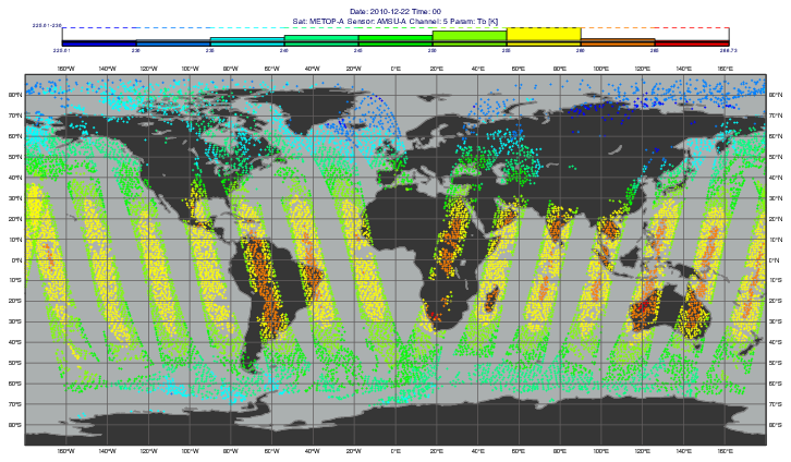 ODB - AMSU-A Radiance Map
