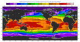 GRIB - SST on Extended Cylindrical Map