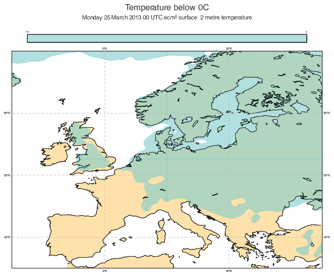 GRIB - Temperature Below 0 Celsius