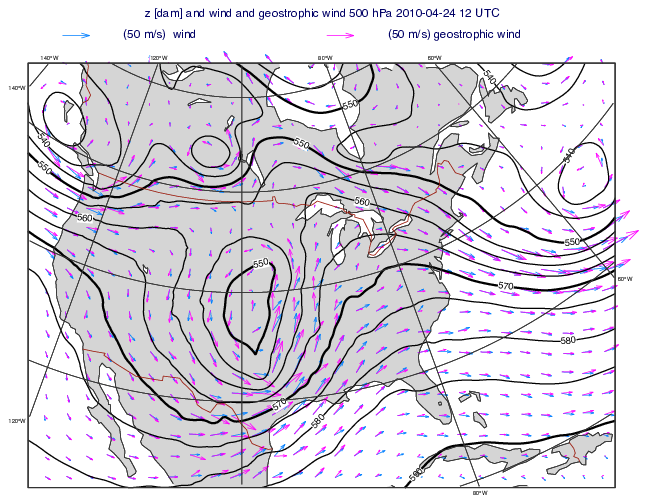 GRIB - Geostrophic Wind Overlay