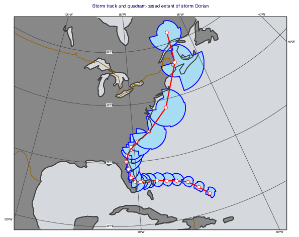 CSV - Storm Wind Quadrants