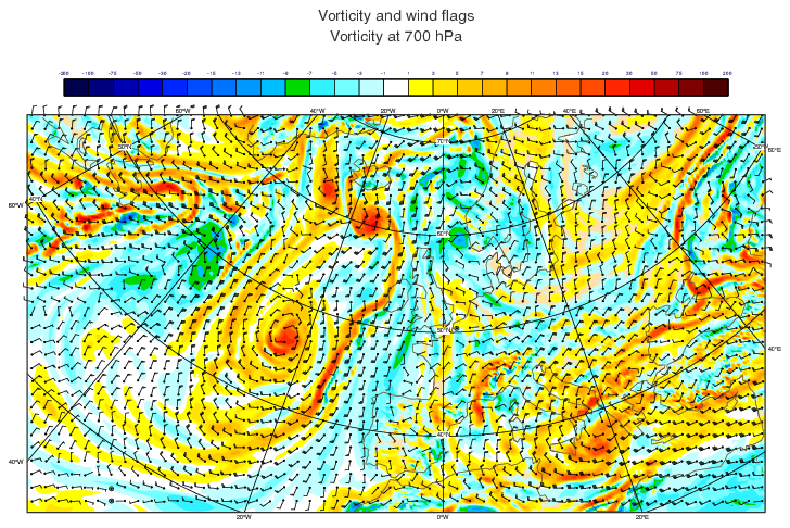GRIB - Vorticity and Wind