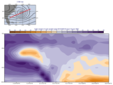 Cross Section Parallel Wind Component with Map