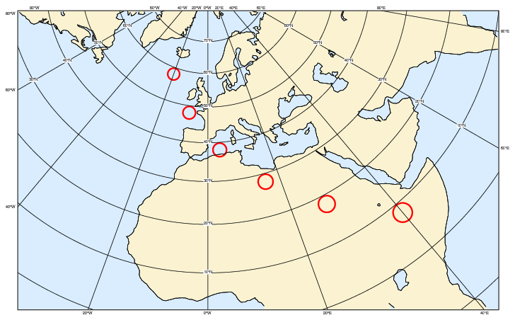Geocircle on Map