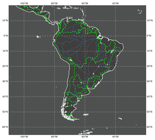 Custom Shapefile Map Layer with Major River Basins