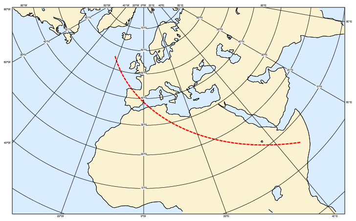 Geoline on Map