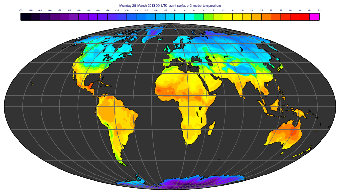 GRIB - Contour Shading Only Over Land